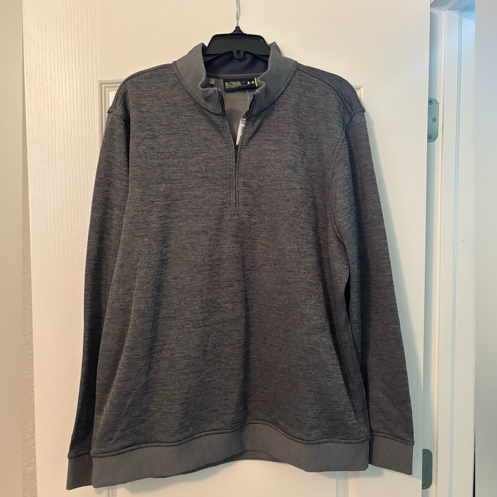 Under Armour Men's Gray Half-Zip Pullover Sweater